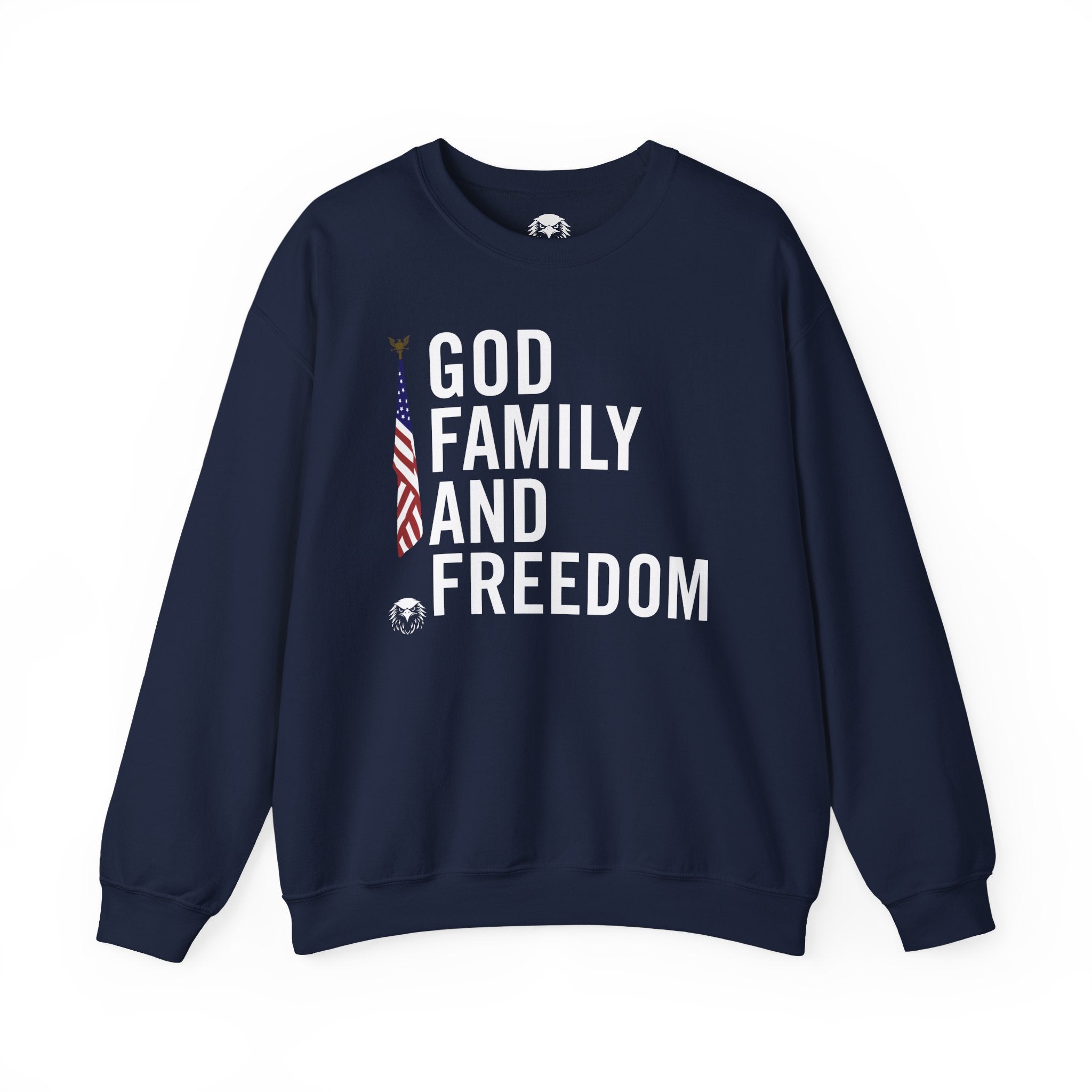 God Family Freedom Crewneck