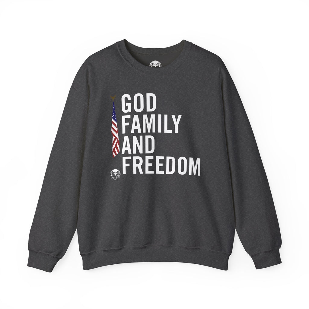 God Family Freedom Crewneck