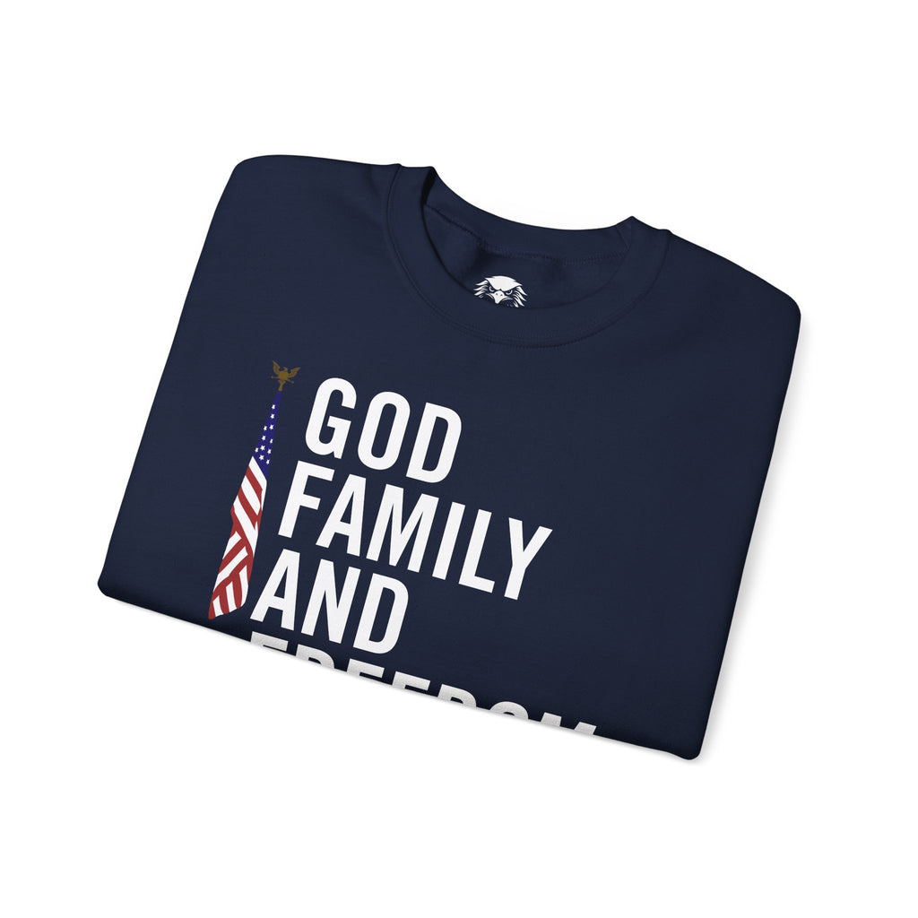 God Family Freedom Crewneck