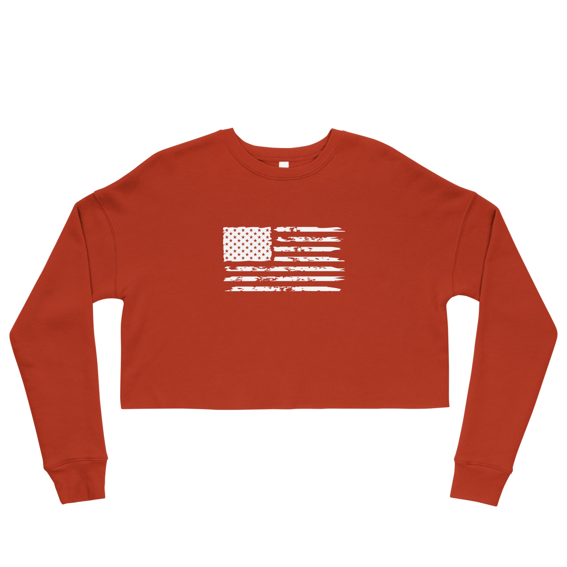 American Flag Women's Crop Sweatshirt 