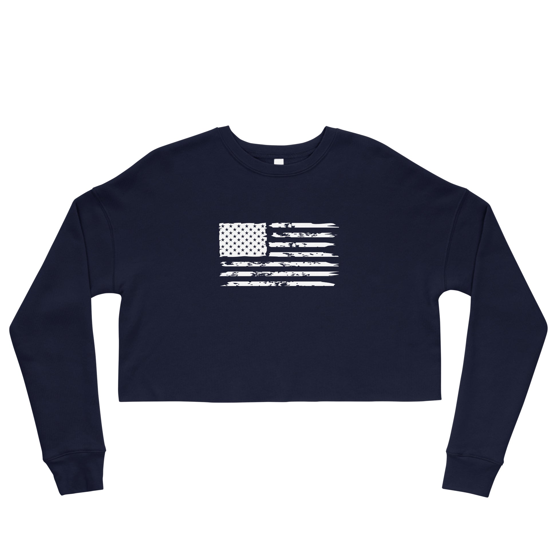 American Flag Women's Crop Sweatshirt 